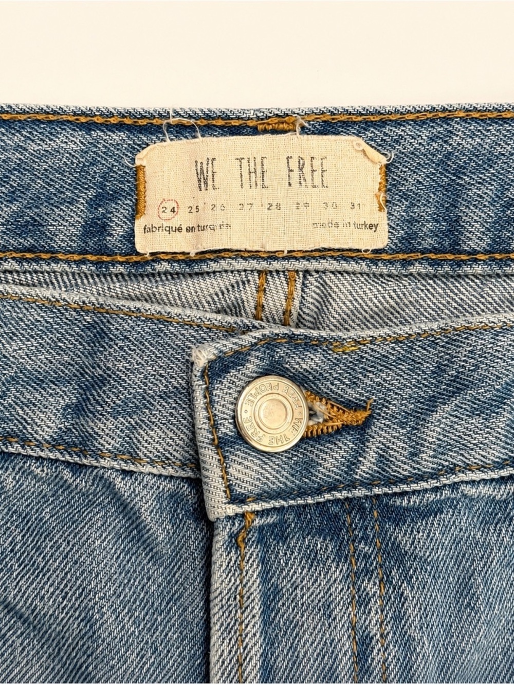 We The Free Maggie Distressed Straight Leg Jeans Size 24 - Picture 3 of 4